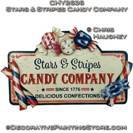 Stars and Stripes Candy Company Plaque Painting Tutorial - Chris Haughey